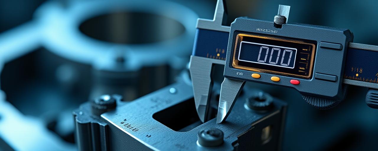 Close up of high-precision industrial calibration