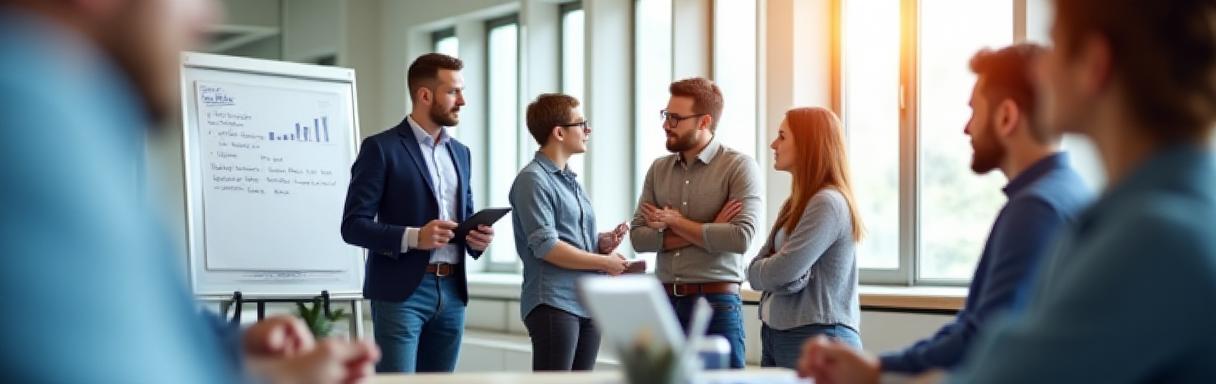 Active training workshop session in London office